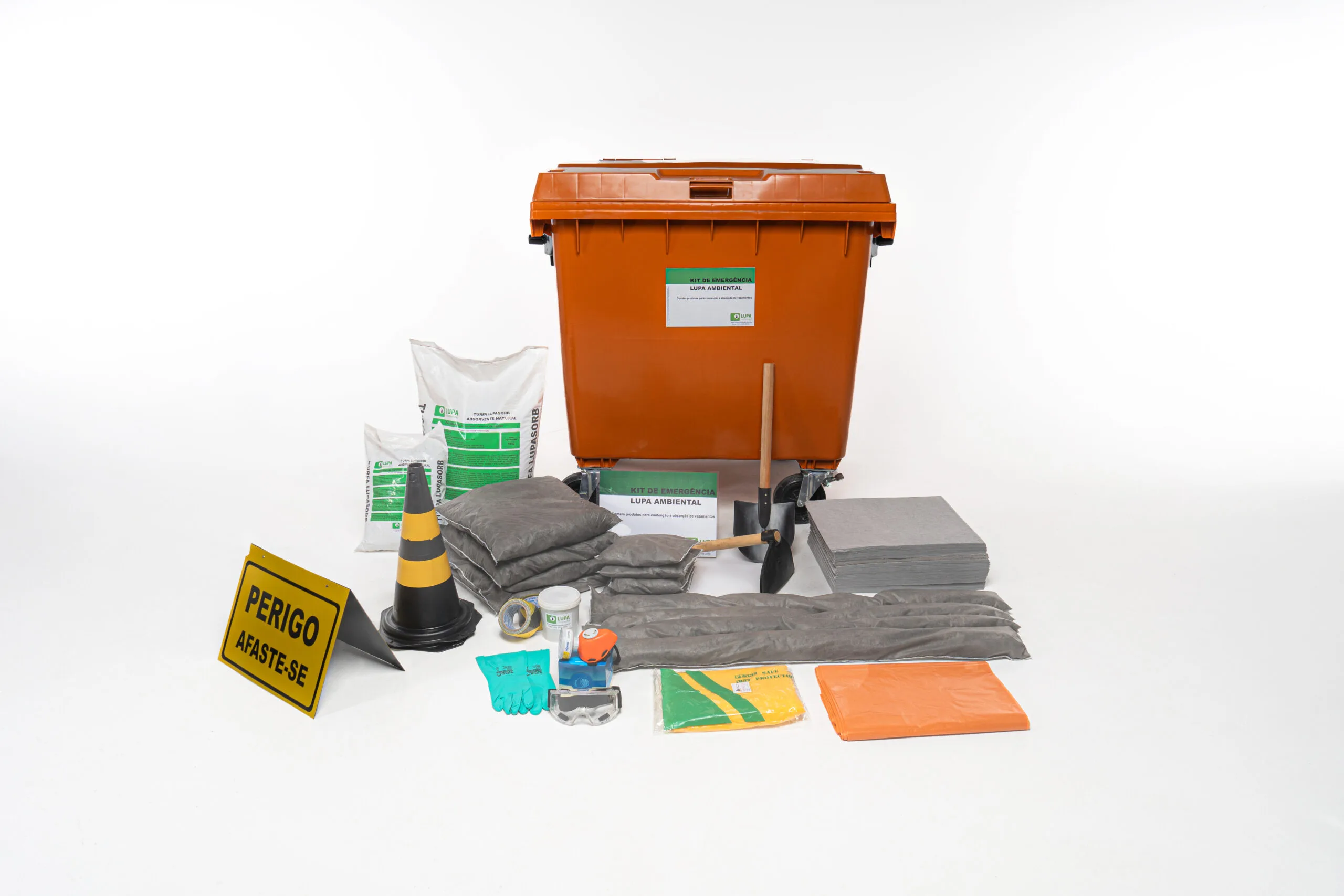 Lupa Ambiental | Kit de Emergência Ambiental até 1000 Litros Linha Cinza
