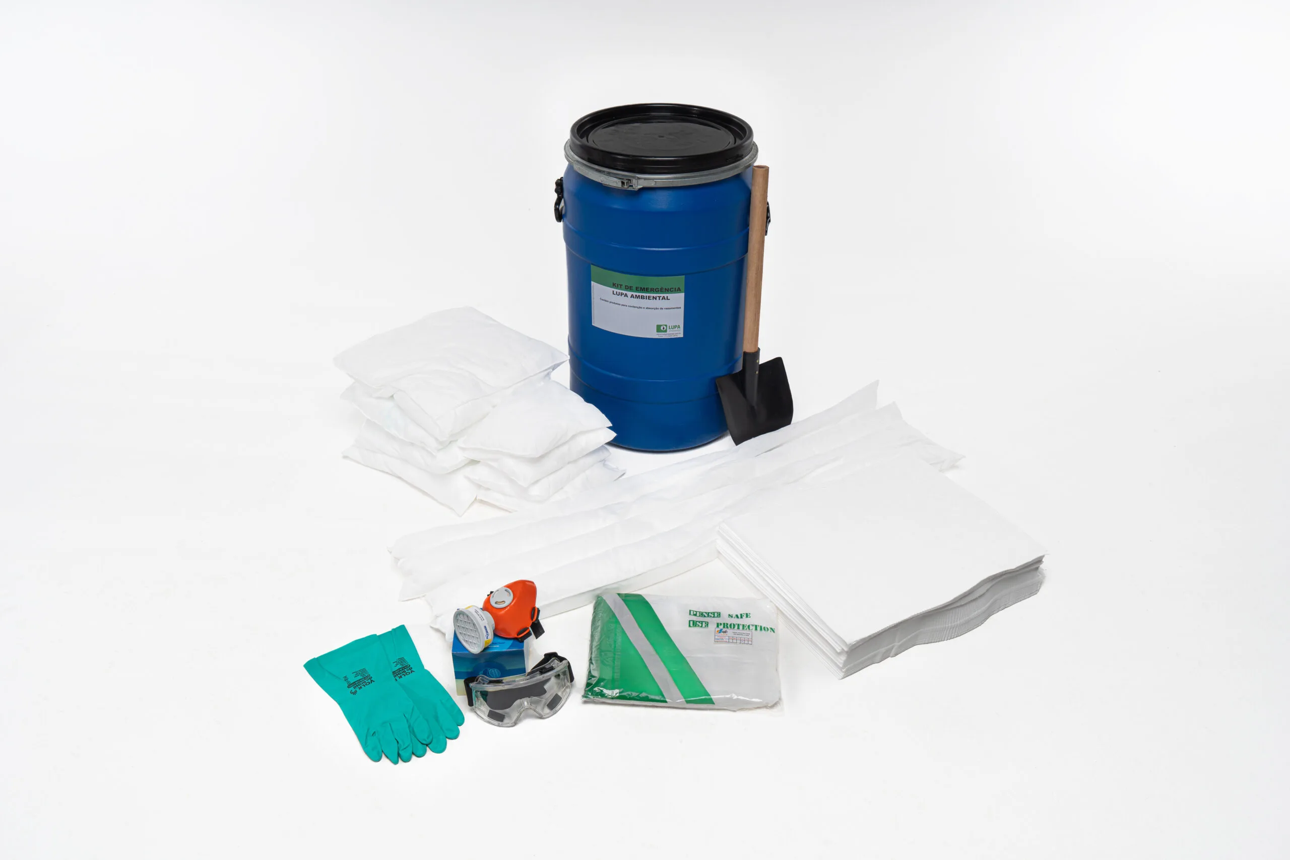 Lupa Ambiental | Kit de Emergência Ambiental Tambor 100 Litros Linha Branca