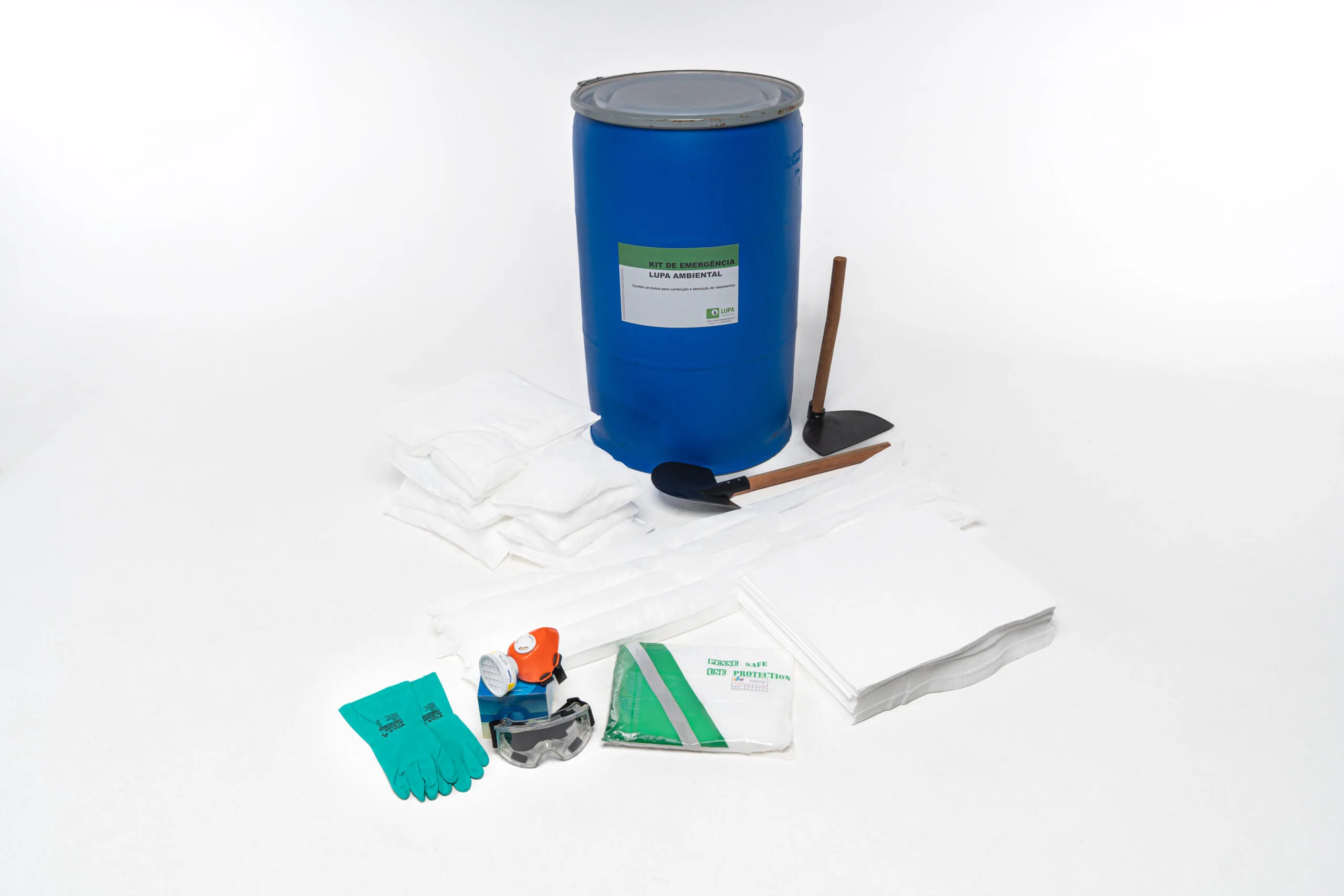 Lupa Ambiental | Kit de Emergência Ambiental Tambor 200 Litros Linha Branca