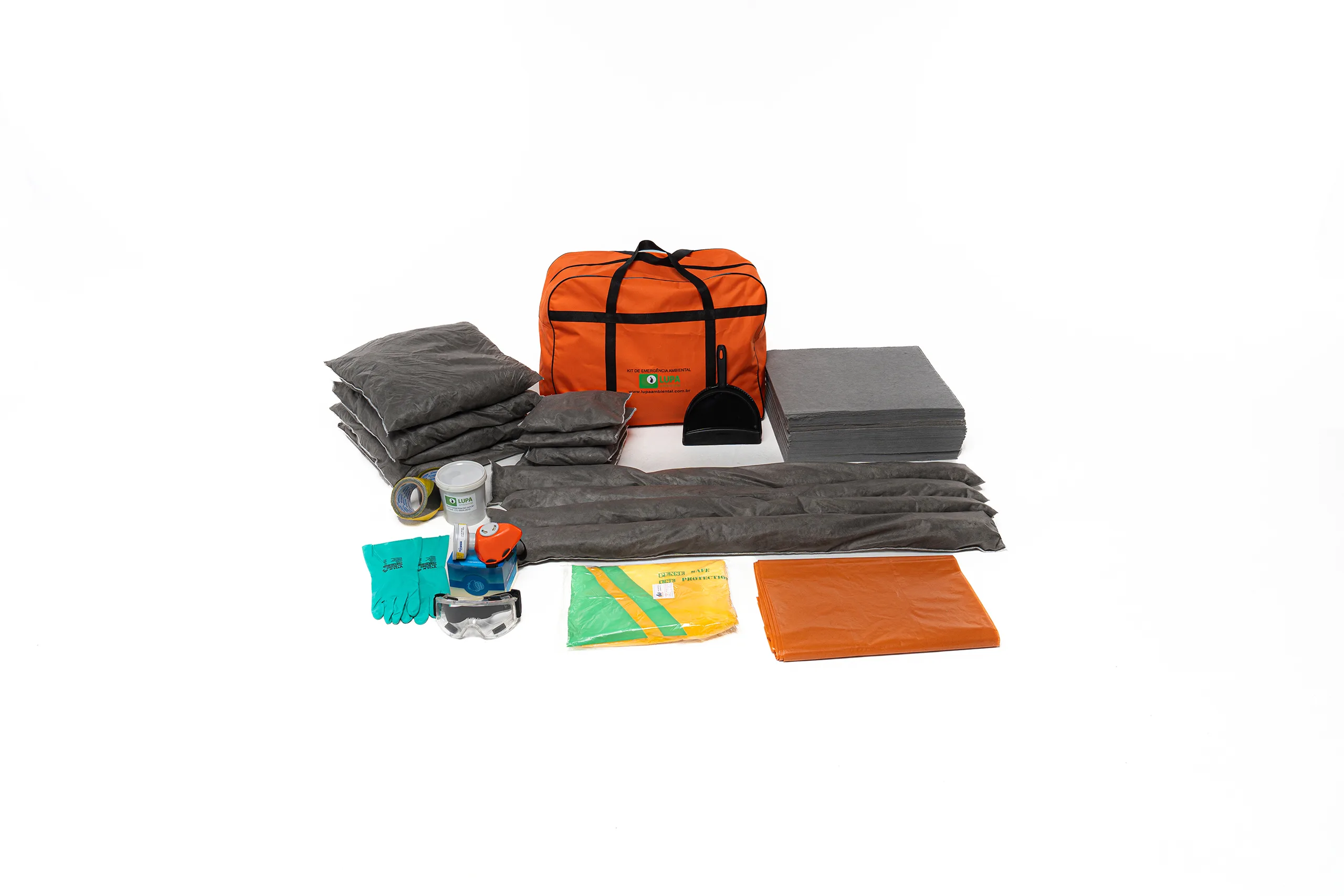 Lupa Ambiental | Kit de Emergência Ambiental 50 Litros com Bolsa Linha Cinza